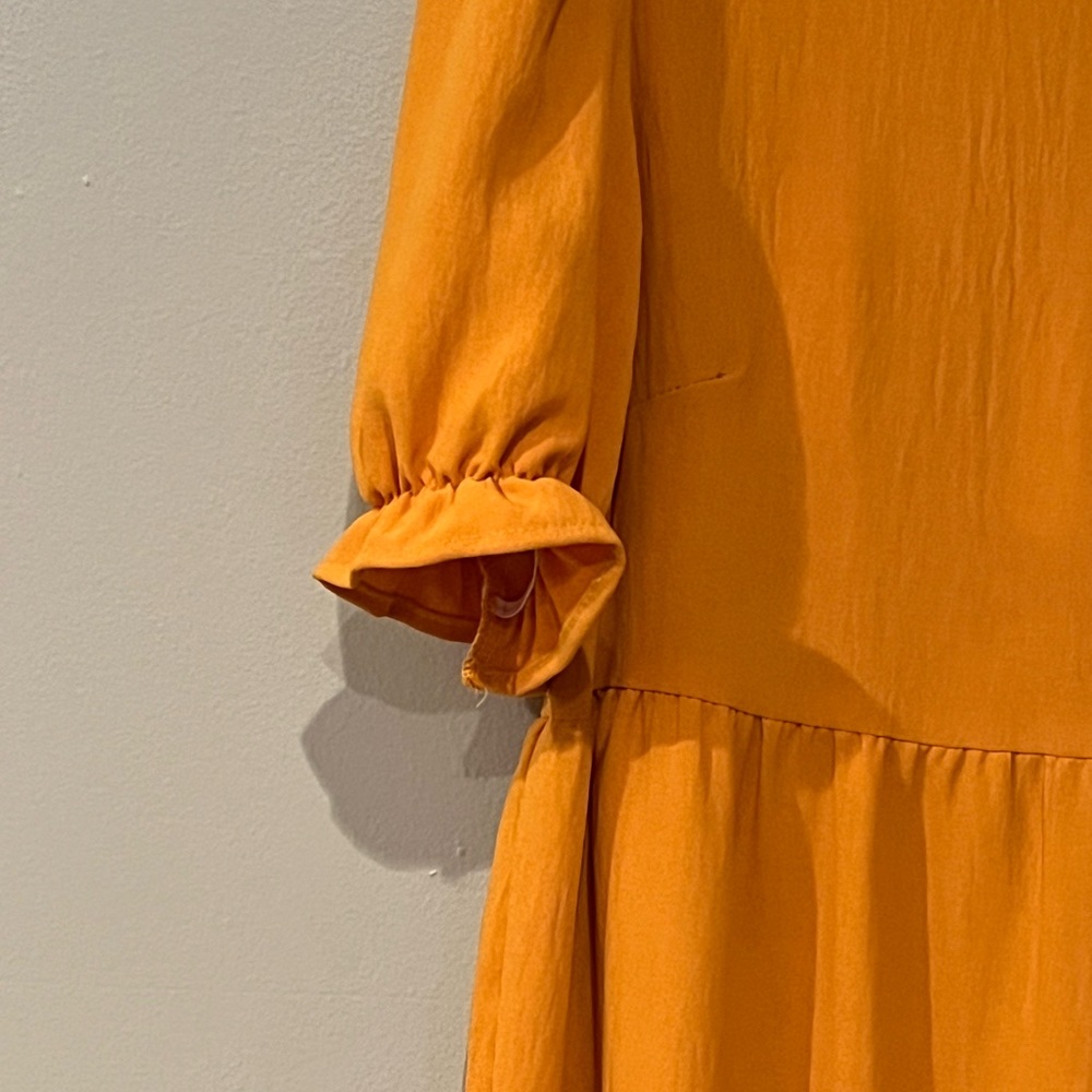 NWT Mustard colored babydoll dress with pockets comfy - Picture 2 of 7